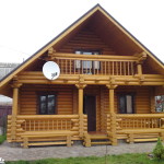 Двухэтажный деревянный дом из профилированого бруса